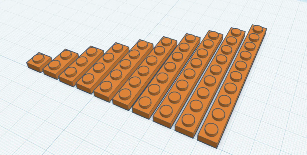 Các mảnh Lego 1x1 đến 1x10 - Image 3