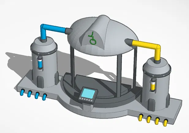 Bồn chứa chất lỏng Sci‑Fi tỉ lệ 32mm - Image 1