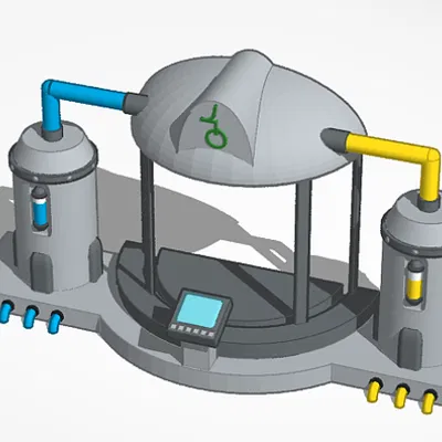 Bồn chứa chất lỏng Sci‑Fi tỉ lệ 32mm