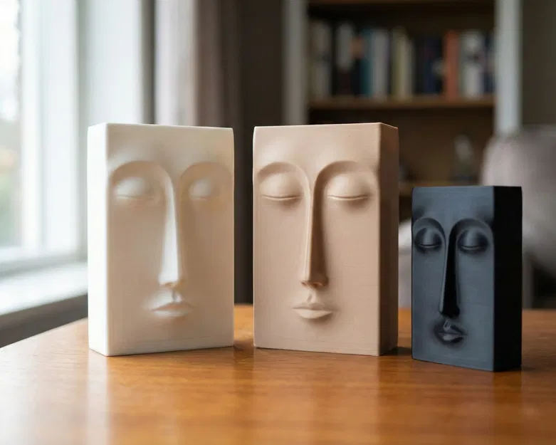 Bình hoa có gương mặt (Vase with faces) - Image 1