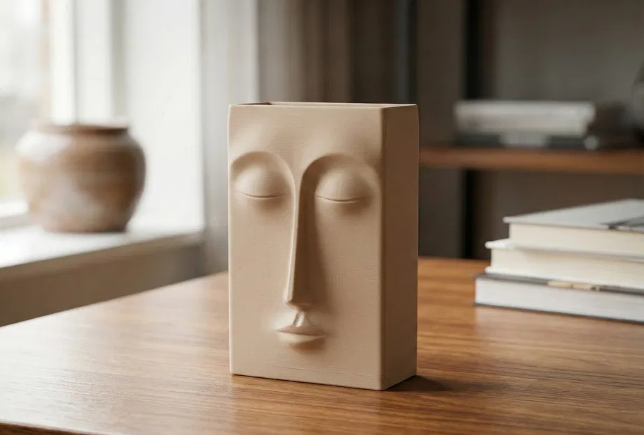 Bình hoa có gương mặt (Vase with faces) - Image 2