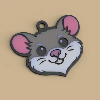 Móc khóa Chuột đa màu (Animal Collection)