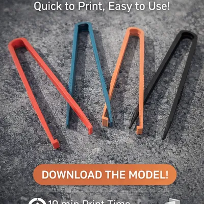 4 Mẫu Nhíp 3D In Được – In 10 Phút, Dưới 5g Filament