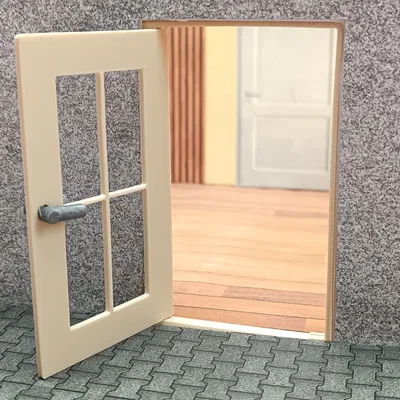 Cửa kèm khung cửa cho nhà mô hình mini (phù hợp Playmobil)