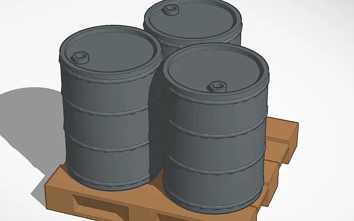 Thùng phuy thép trên pallet - Image 1