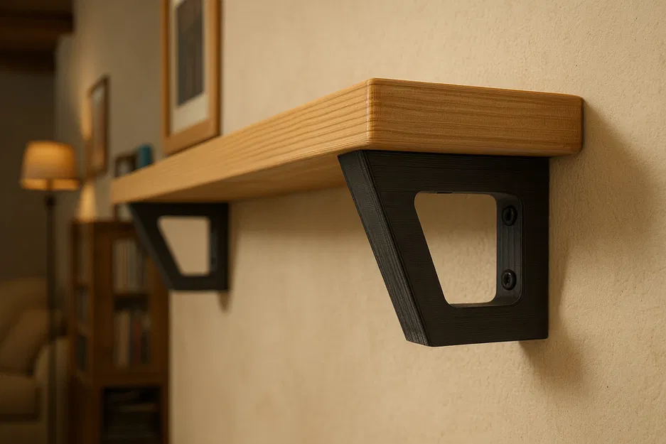 Giá đỡ tường in 3D cho kệ gỗ (Wall Bracket for Shelving) - Image 2