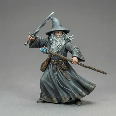 Gandalf the Grey – 2 tư thế (Standing & Battle Ready)
