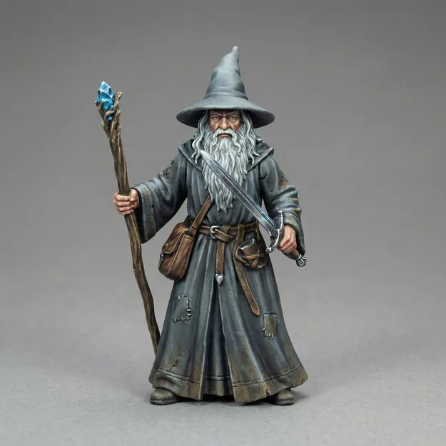 Gandalf the Grey – 2 tư thế (Standing & Battle Ready) - Image 2