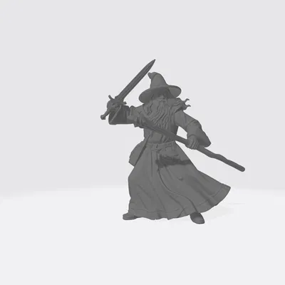 Gandalf the Grey – 2 tư thế (Standing & Battle Ready)