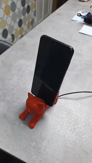 Giá đỡ điện thoại hình mèo có khe cắm sạc - Image 3