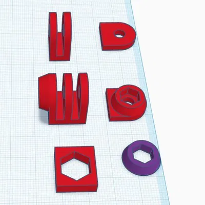 Bộ linh kiện thô ngàm GoPro để tự thiết kế mount (phần chưa hoàn thiện)