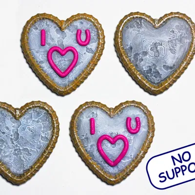 Trái tim bê tông cốt thép rebar gia cường “I LOVE U”