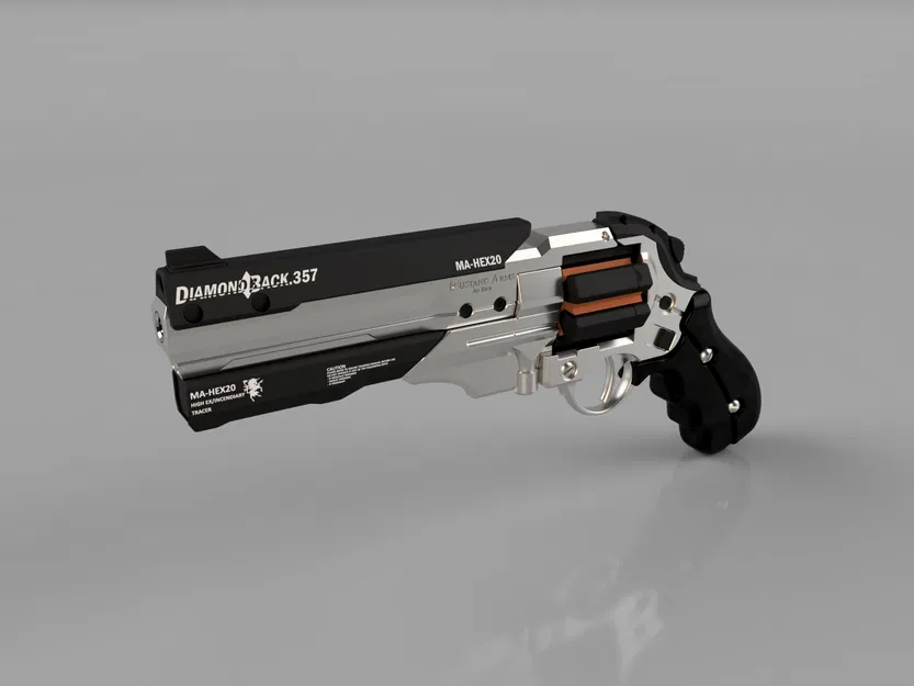 Deus Ex: Human Revolution Diamondback .357 Revolver (prop) - file in 3D - Image 1