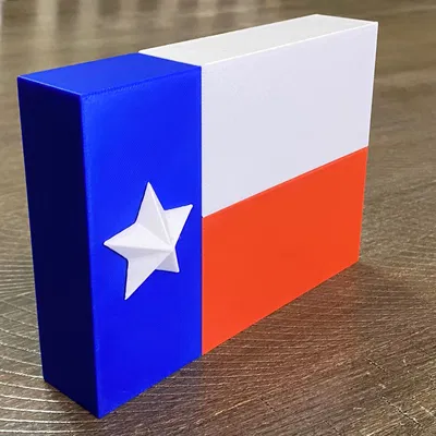 Lá cờ bang Texas (Lone Star State Flag) in 3D