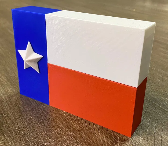Lá cờ bang Texas (Lone Star State Flag) in 3D - Image 2
