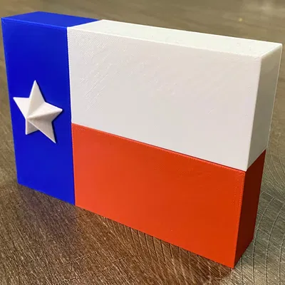Lá cờ bang Texas (Lone Star State Flag) in 3D