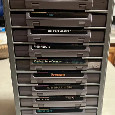 Kệ lưu trữ băng game SNES (Super Nintendo)