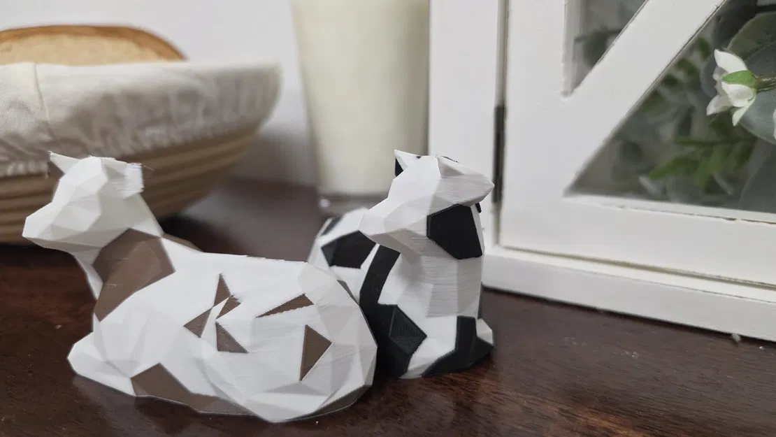 Bò Low-Poly Hiện Đại (Modern Low-Poly Cow) - Image 3