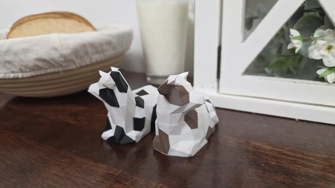 Bò Low-Poly Hiện Đại (Modern Low-Poly Cow) - Image 6