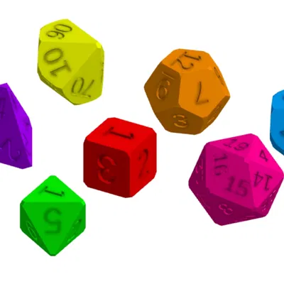 Bộ Xúc Xắc (Dice Set) D4 D6 D10 D12 D20 D100