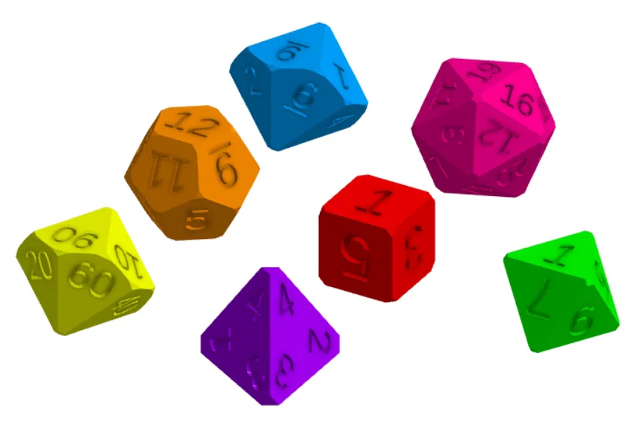 Bộ Xúc Xắc (Dice Set) D4 D6 D10 D12 D20 D100 - Image 2