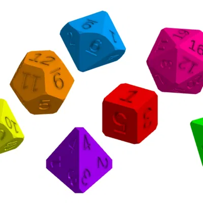 Bộ Xúc Xắc (Dice Set) D4 D6 D10 D12 D20 D100