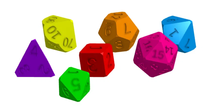 Bộ Xúc Xắc (Dice Set) D4 D6 D10 D12 D20 D100 - Image 3