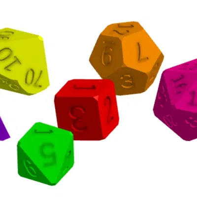 Bộ Xúc Xắc (Dice Set) D4 D6 D10 D12 D20 D100