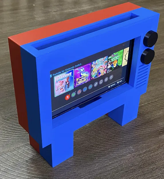 Dock Stand Nintendo Switch V1/V2 & OLED kiểu TV thập niên 80 (Retro, Old School) - Image 1