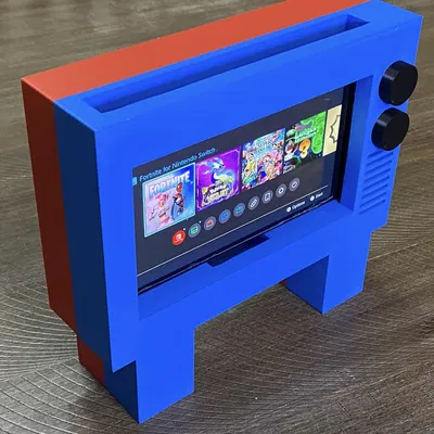 Dock Stand Nintendo Switch V1/V2 & OLED kiểu TV thập niên 80 (Retro, Old School)