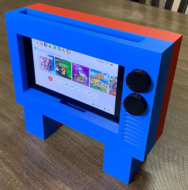 Dock Stand Nintendo Switch V1/V2 & OLED kiểu TV thập niên 80 (Retro, Old School) - Image 7