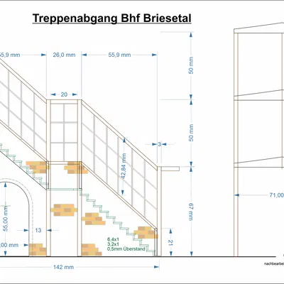 Treppenabgang – Lối xuống cầu thang (Spur 0, tỉ lệ 1/45)