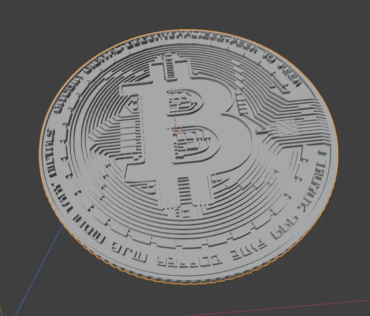 BITCOIN form – mẫu Bitcoin 150 mm (2 phần) - Image 1