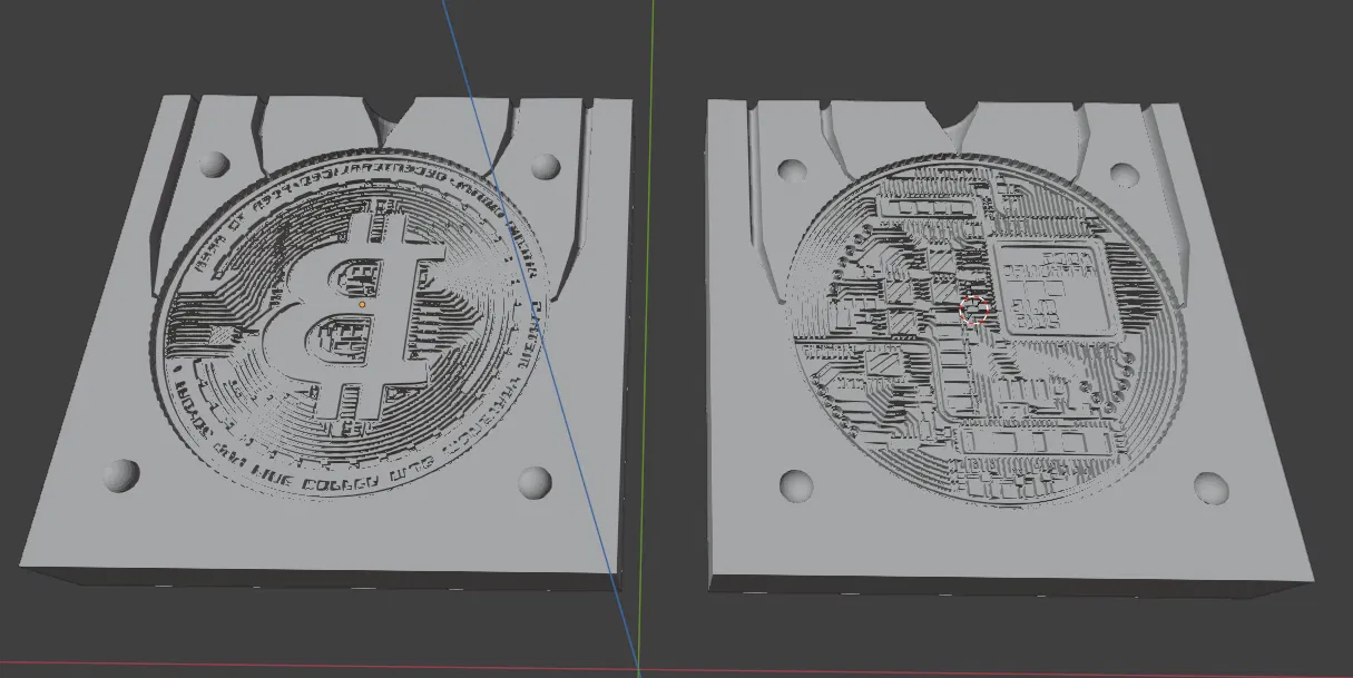 BITCOIN form – mẫu Bitcoin 150 mm (2 phần) - Image 2