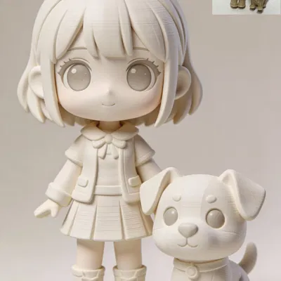 Cô Bé Nhỏ Bên Chú Chó Cưng (Little Girl With Her Dog)