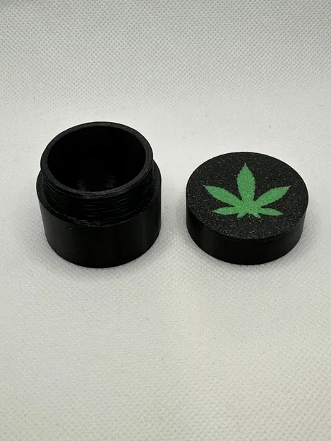 Hộp Đựng Nắp Vặn – Thiết Kế Nắp Lá Cần Sa - Image 2