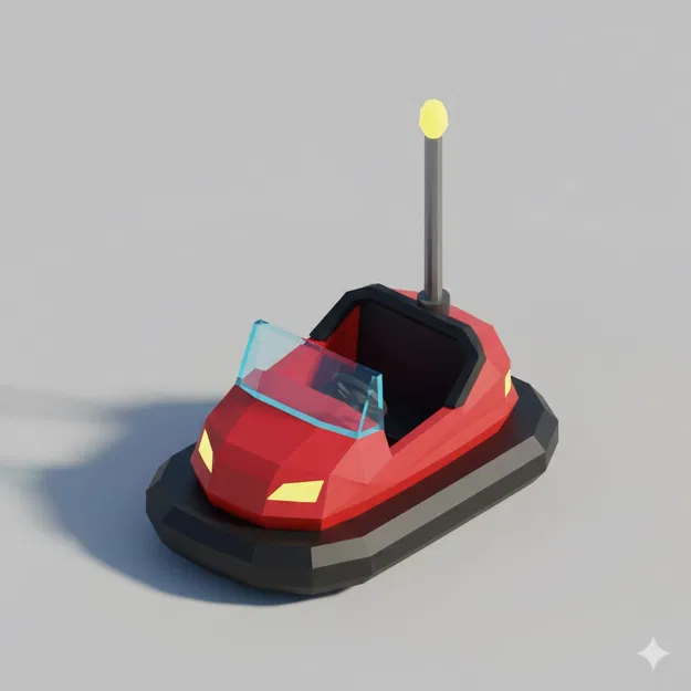 Xe Đụng Low Poly (Low Poly Bumper Car) - Image 1