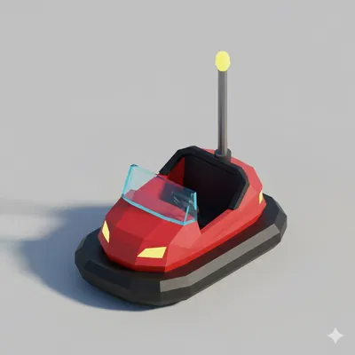 Xe Đụng Low Poly (Low Poly Bumper Car)