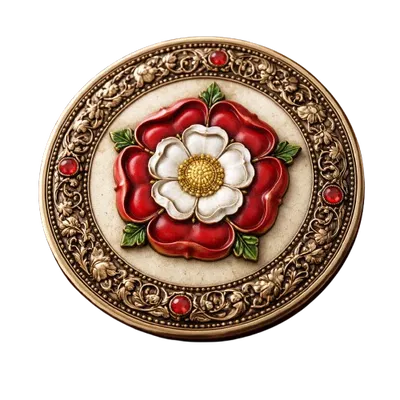 Lót Ly Phong Cách Tudor - Hoa Hồng & Cổng Sắt (Portcullis)