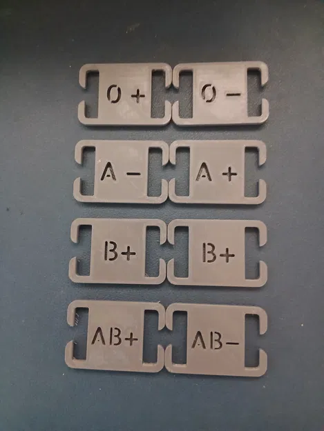 Thẻ MOLLE Nhóm Máu (Blood Type) – MOLLE patch blood type - Image 1