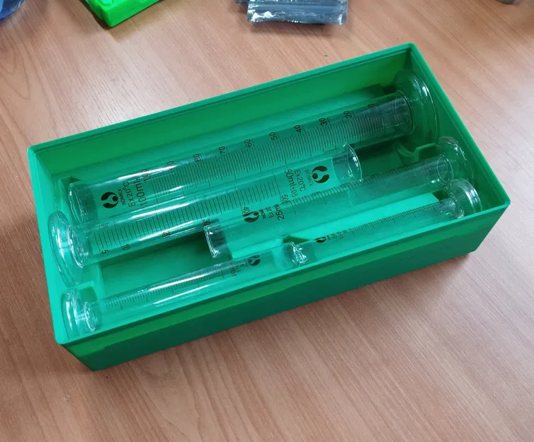 Khay Gridfinity cho bộ ống đong (Graduated cylinder set gridfinity bin) - Image 1