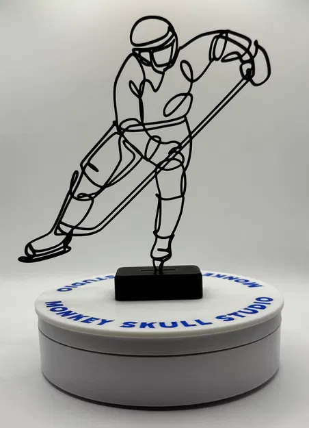 Tượng Line Art Vận Động Viên Hockey - Image 4