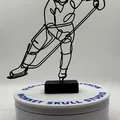 Tượng Line Art Vận Động Viên Hockey - Thumbnail 4