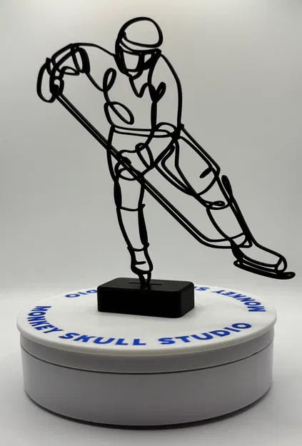 Tượng Line Art Vận Động Viên Hockey - Image 5