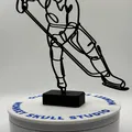 Tượng Line Art Vận Động Viên Hockey - Thumbnail 5
