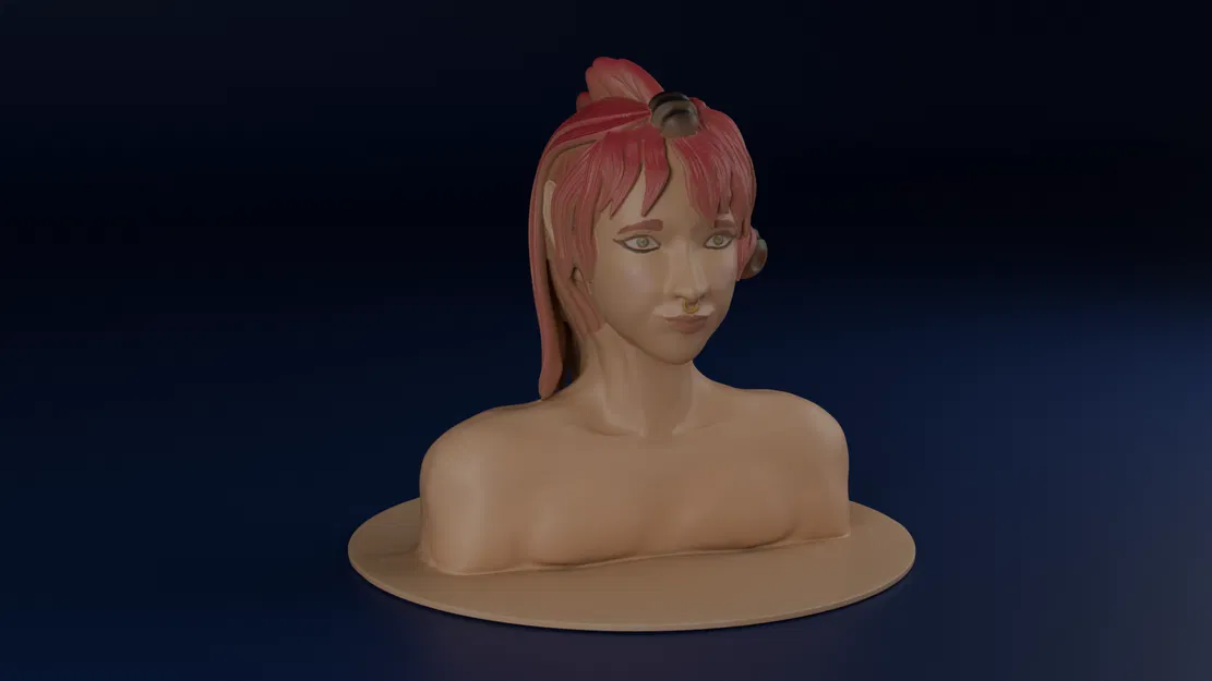 Gakusei – Bust cô gái điêu khắc để sơn - Image 1