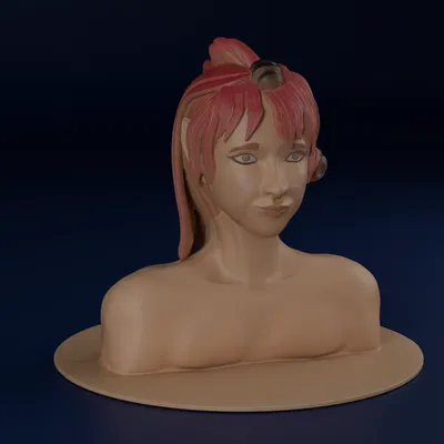 Gakusei – Bust cô gái điêu khắc để sơn