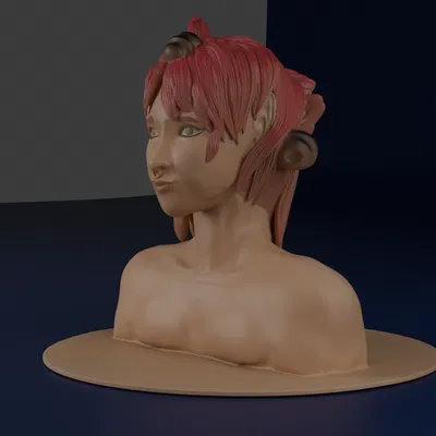 Gakusei – Bust cô gái điêu khắc để sơn