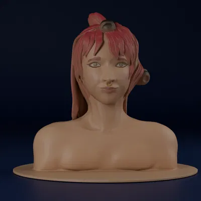 Gakusei – Bust cô gái điêu khắc để sơn