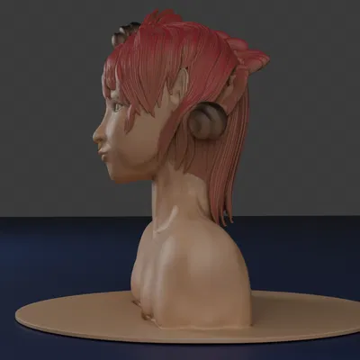 Gakusei – Bust cô gái điêu khắc để sơn